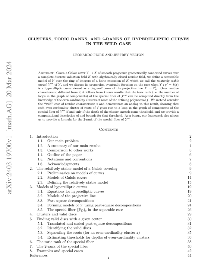 First page