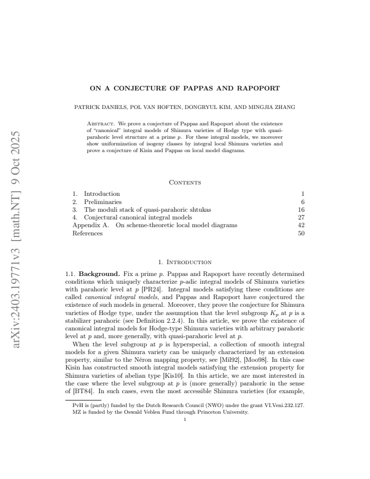 First page