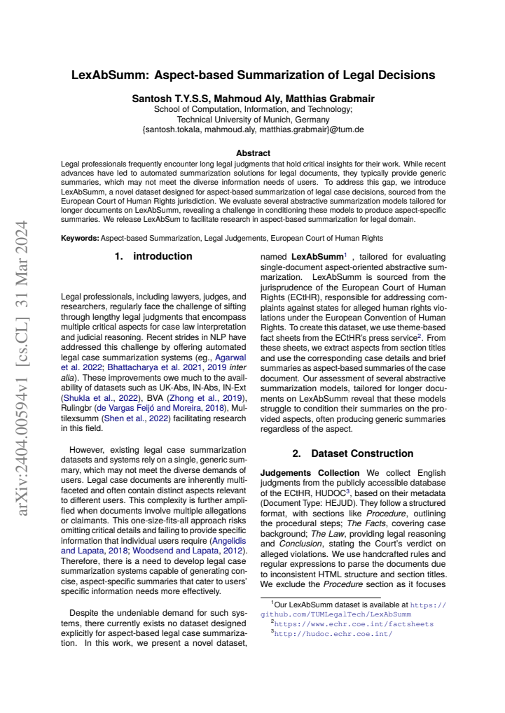 First page
