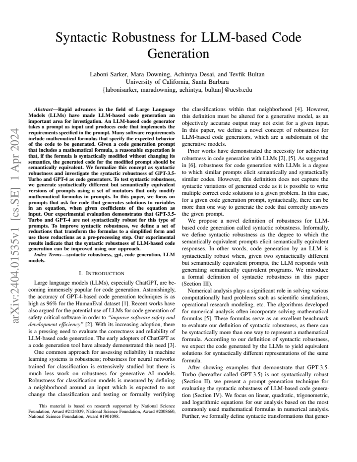 First page