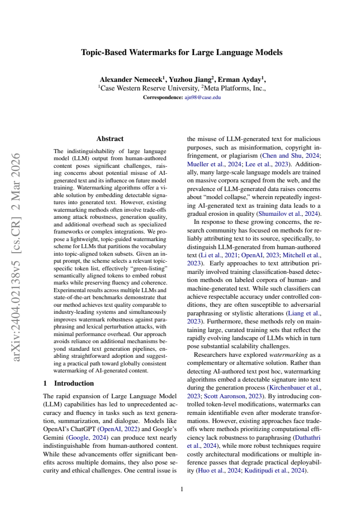 First page