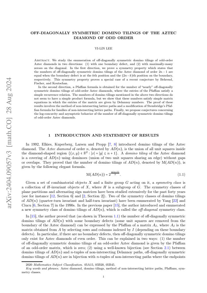 First page