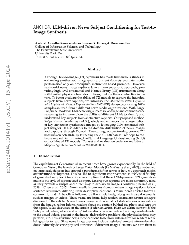 First page