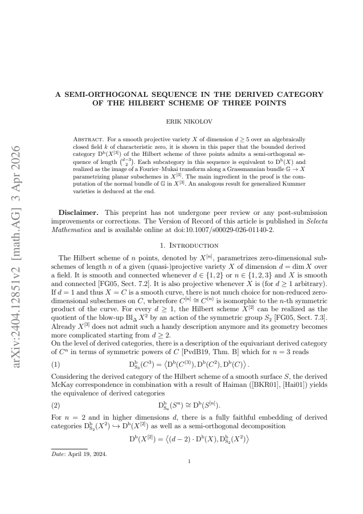 First page