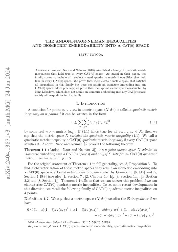 First page