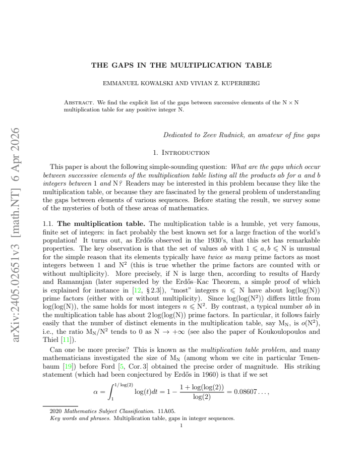 First page