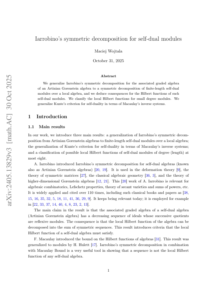 First page
