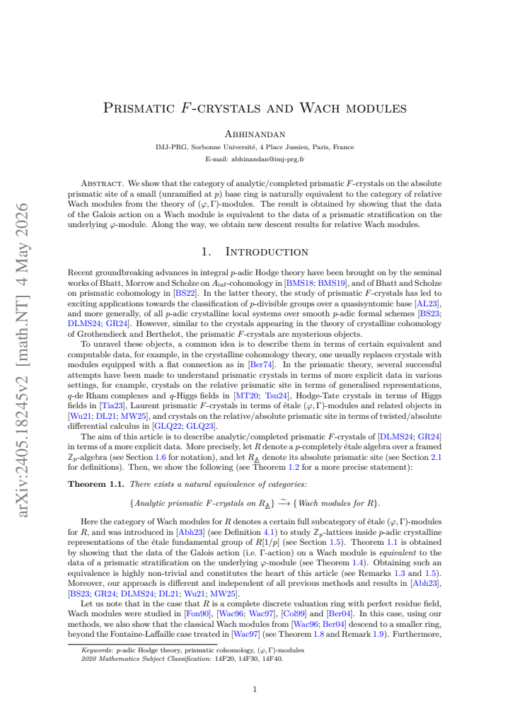 First page