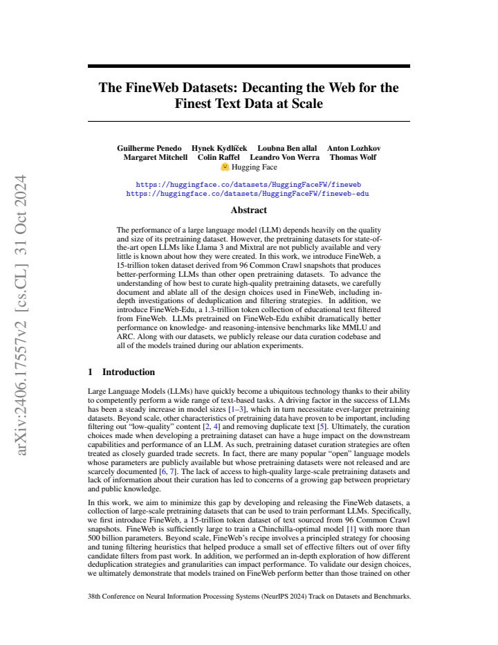 First page