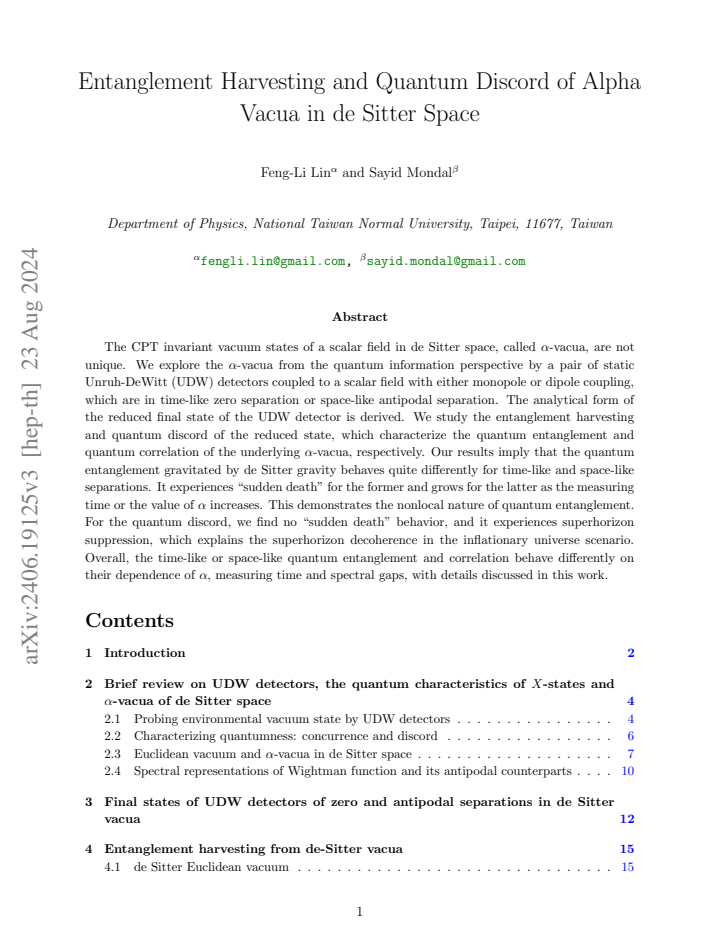 First page