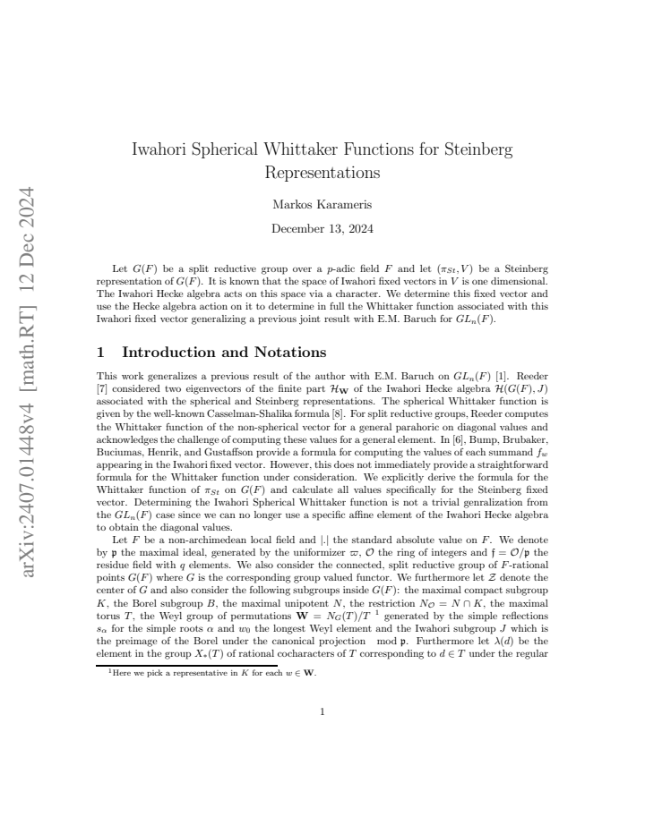 First page
