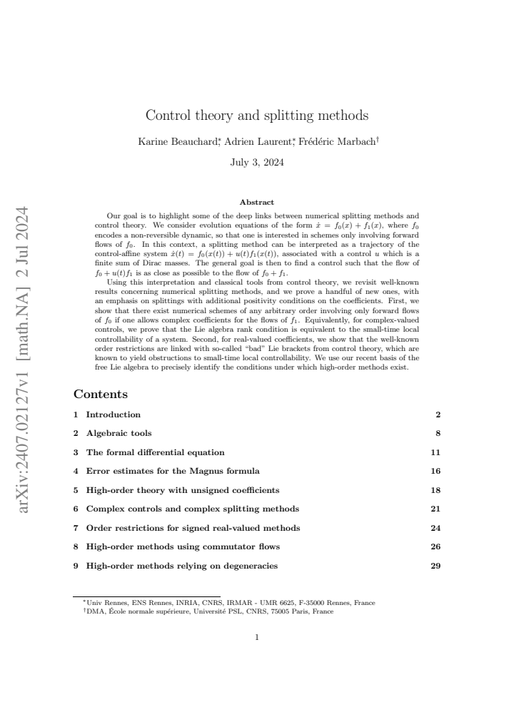 First page