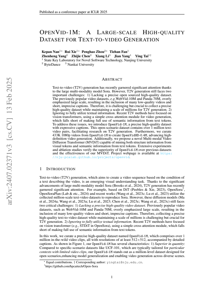 First page