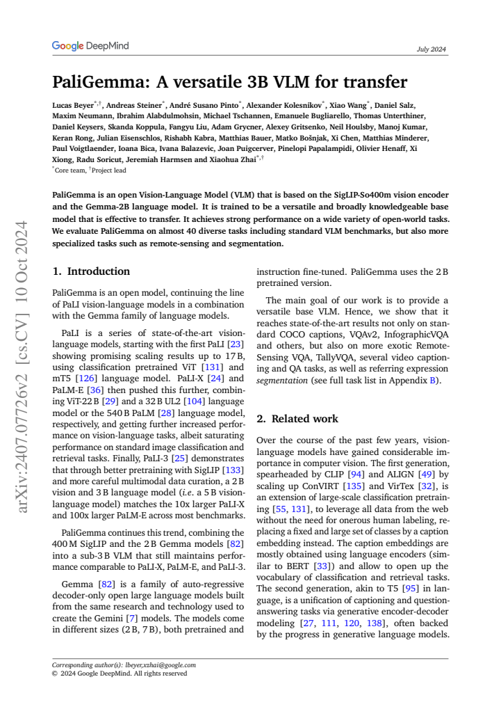 First page