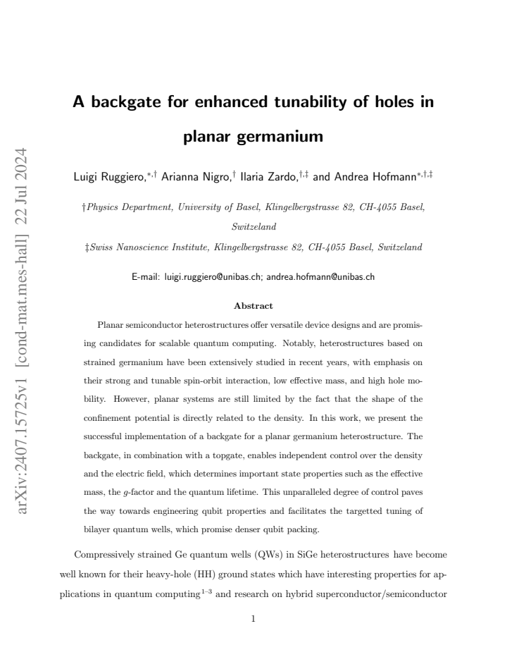 First page