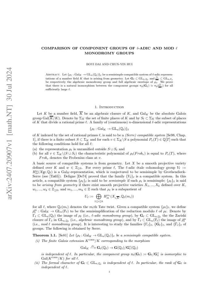 First page