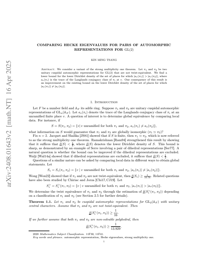 First page