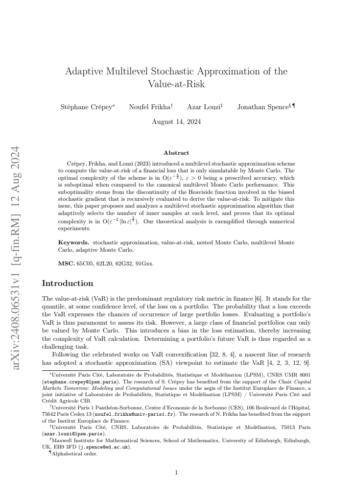 First page