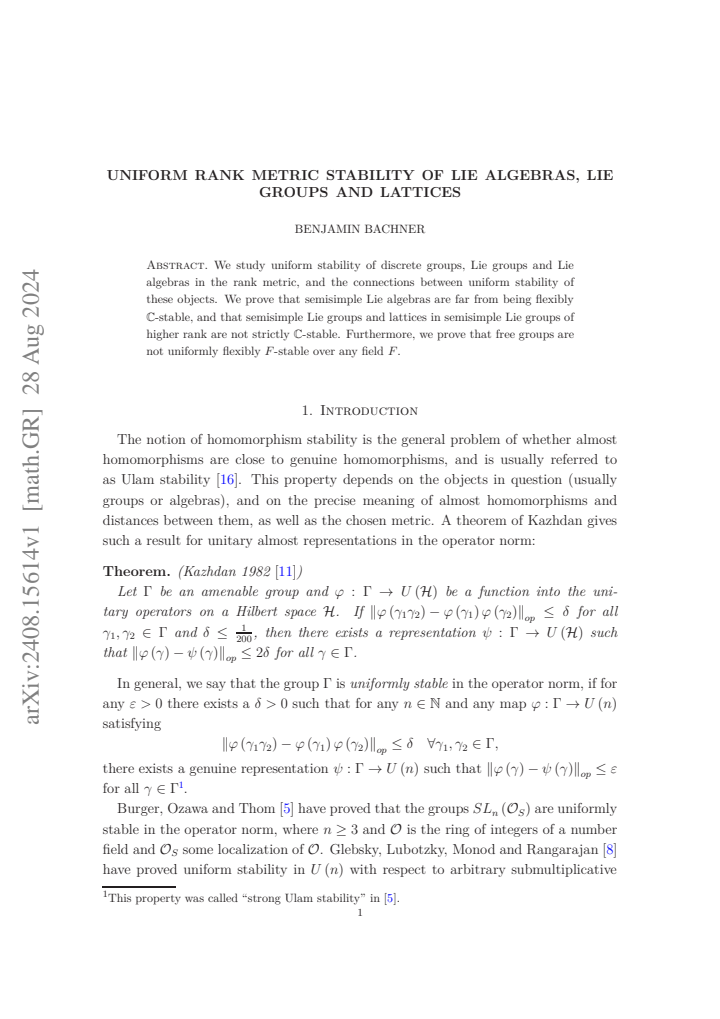 First page
