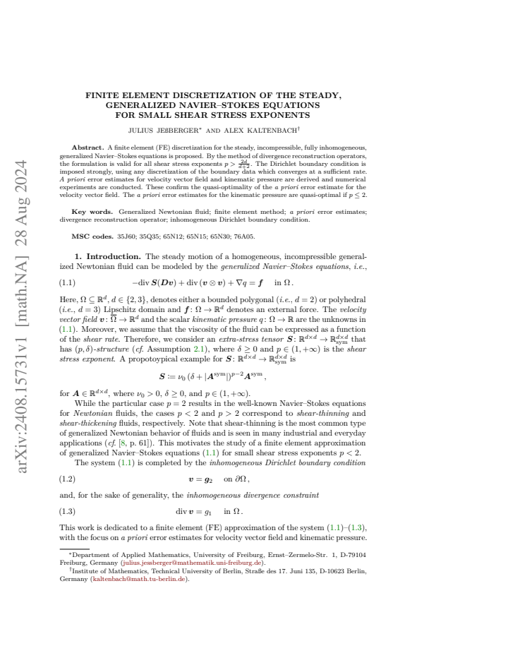 First page