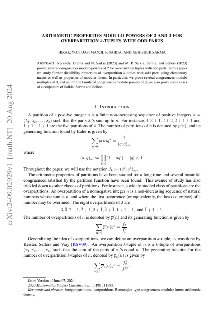 First page