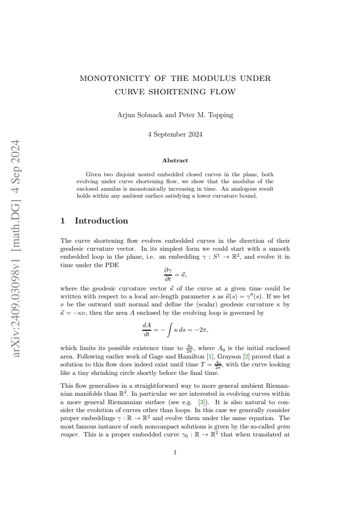 First page
