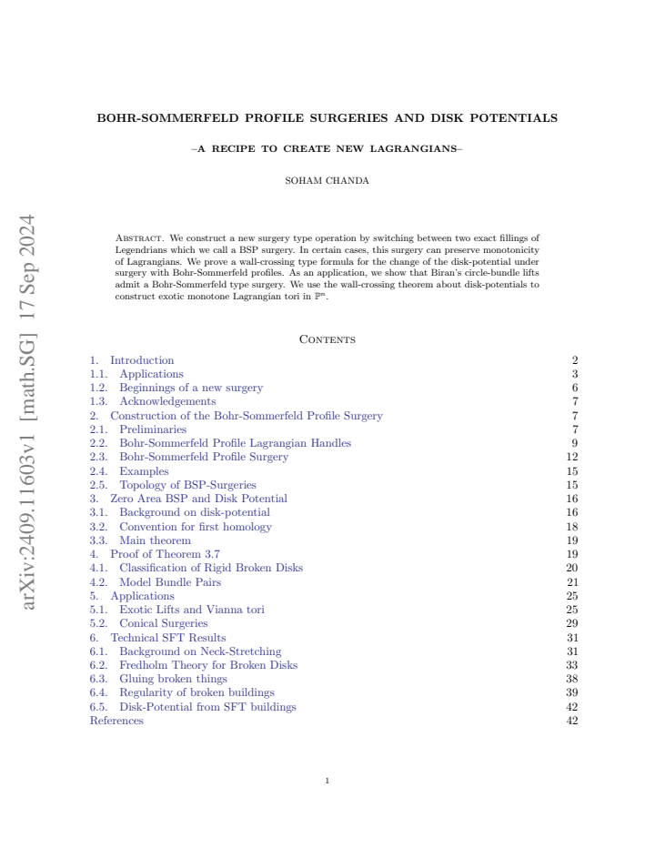 First page