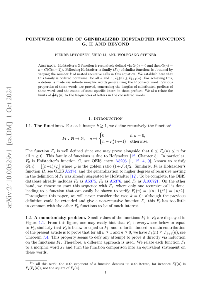 First page