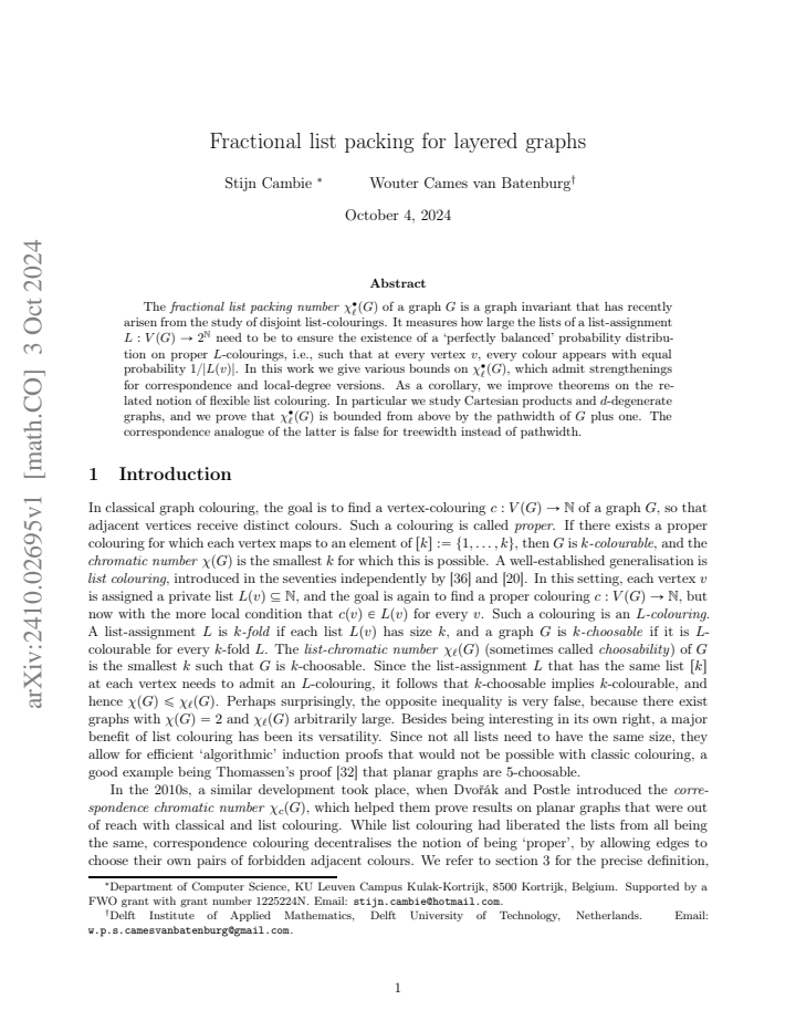 First page