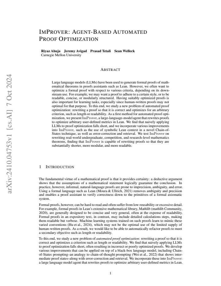 First page