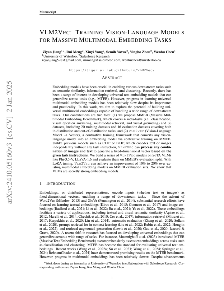 First page