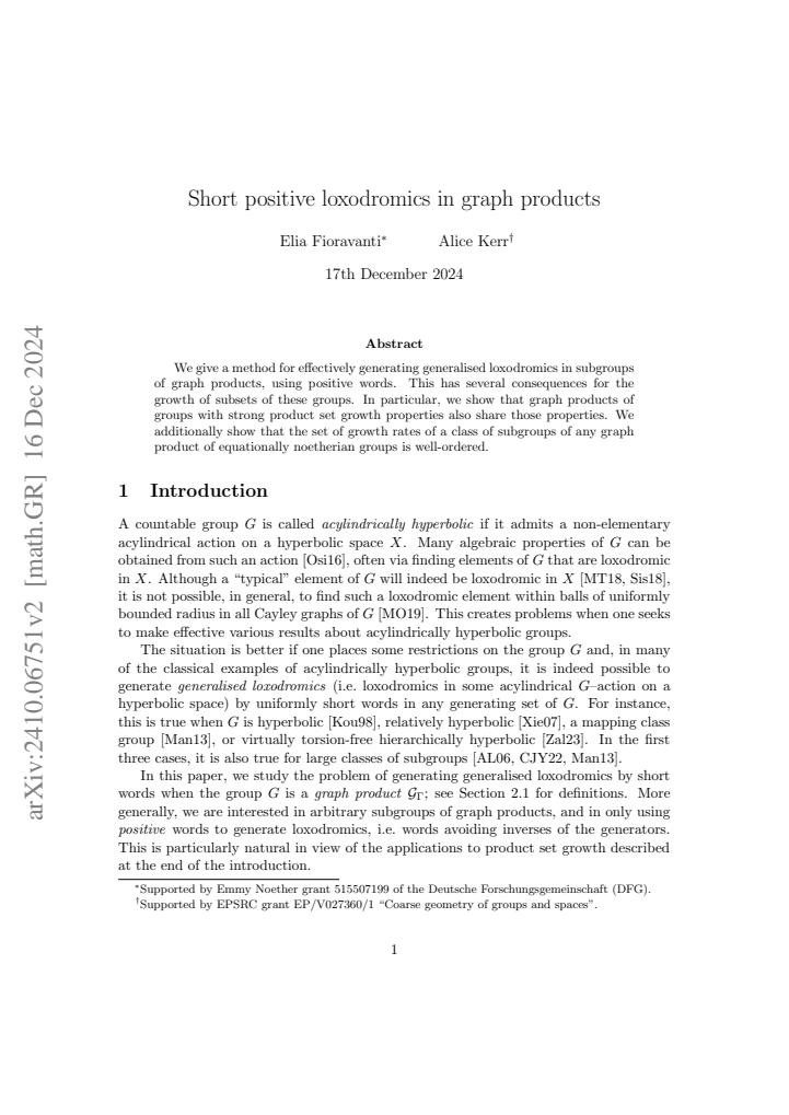 First page
