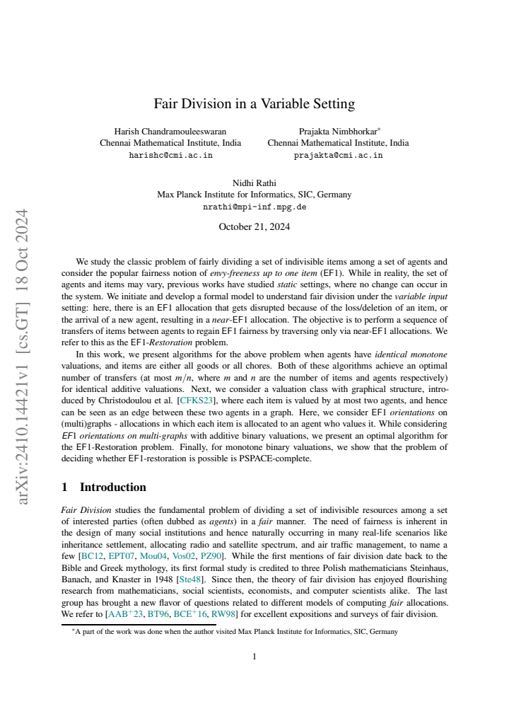 First page