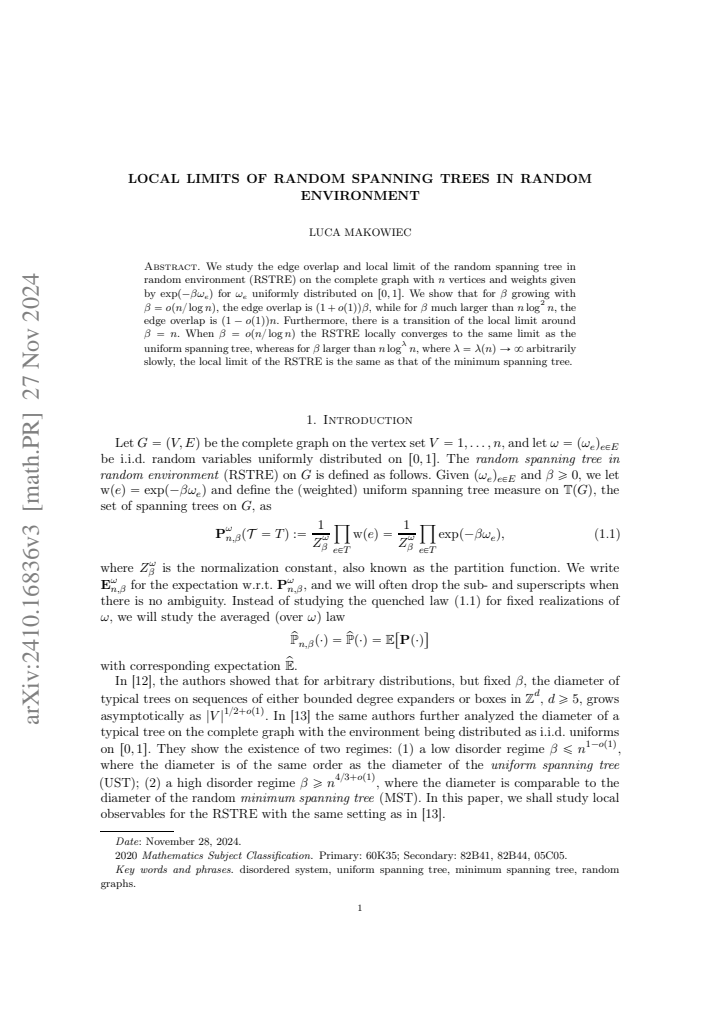 First page