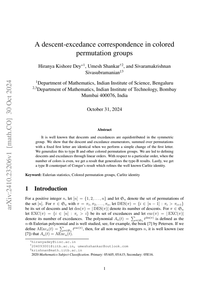 First page