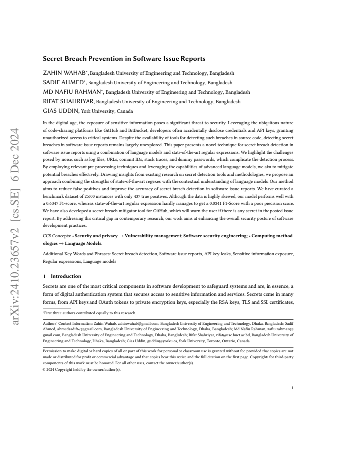First page