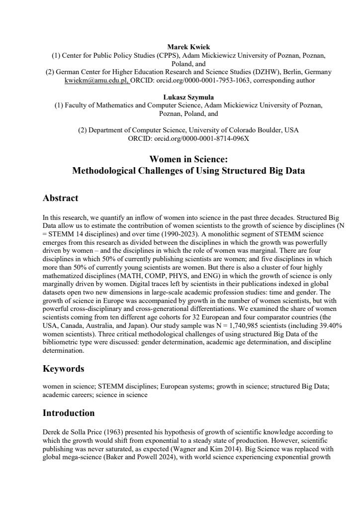 First page