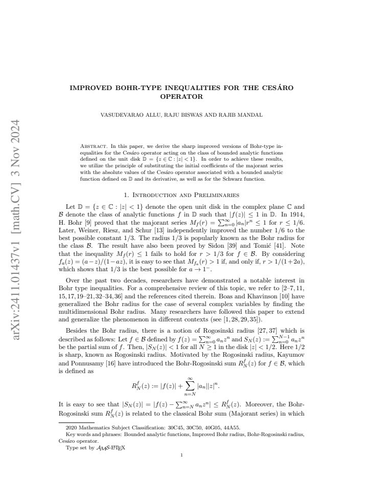 First page