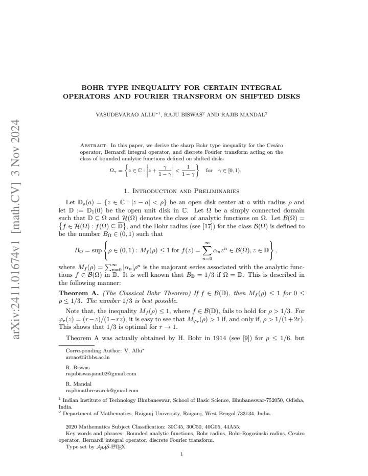 First page