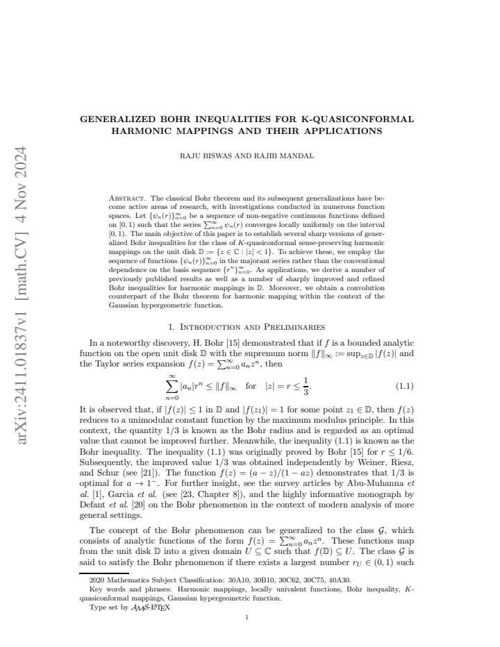 First page