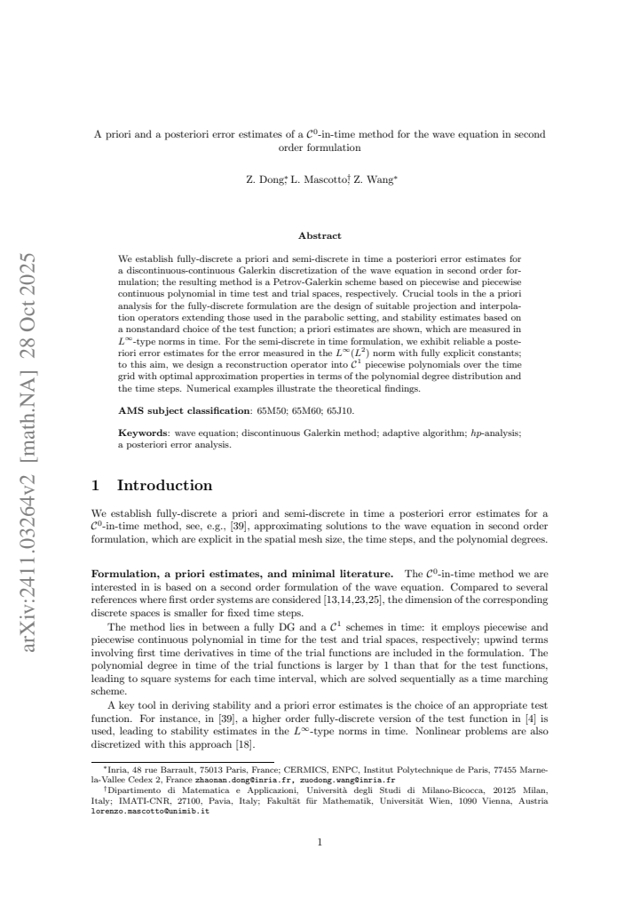 First page