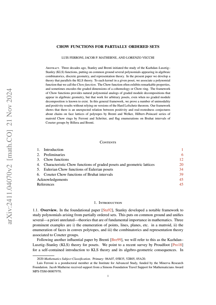 First page