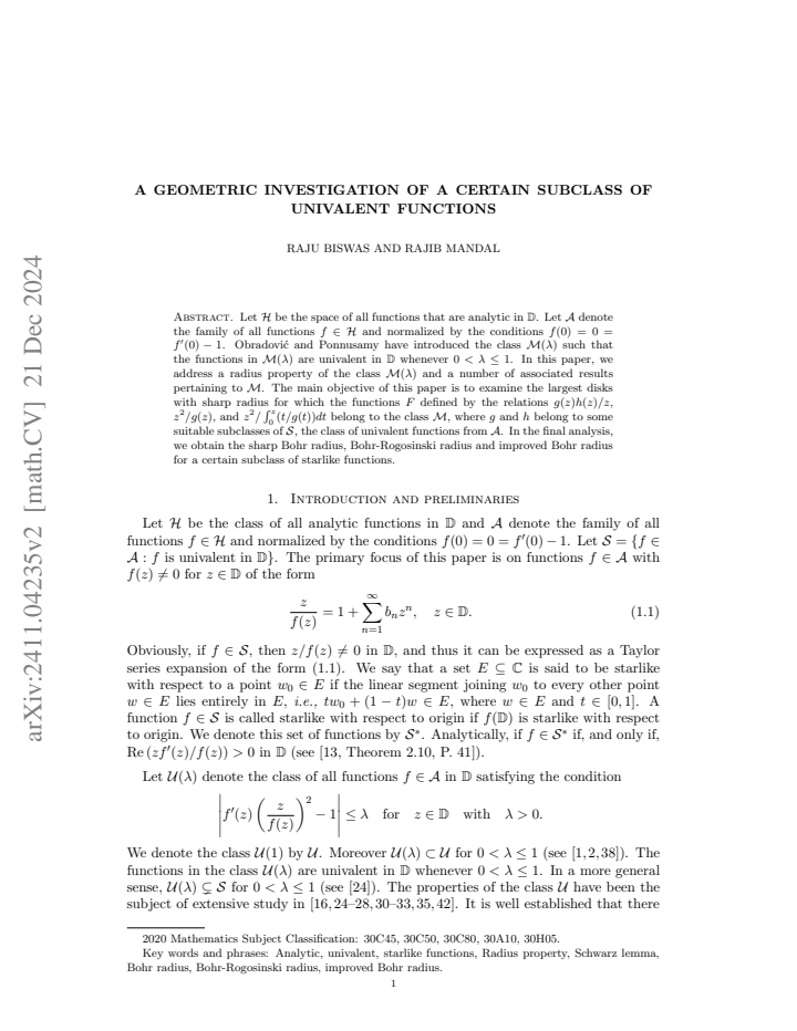 First page