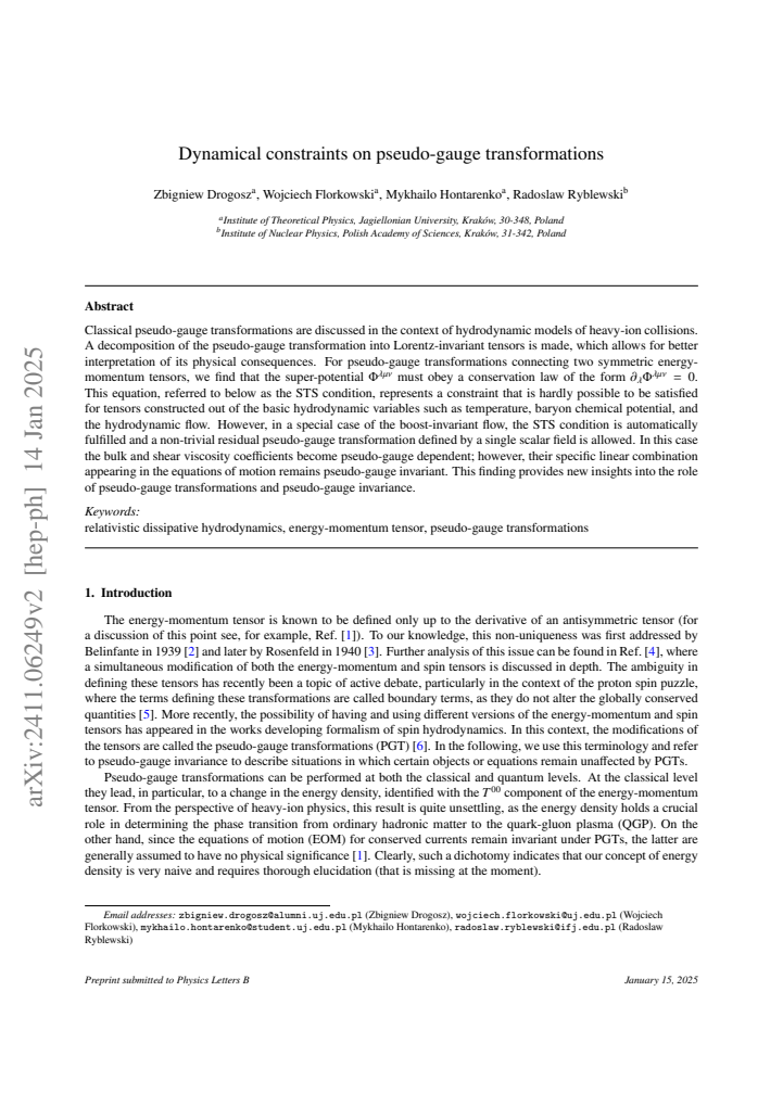 First page