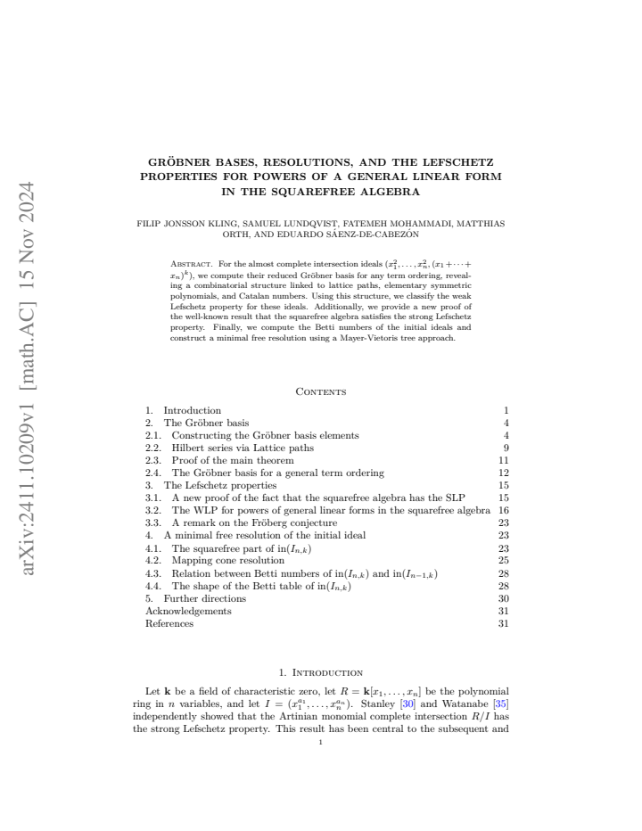 First page