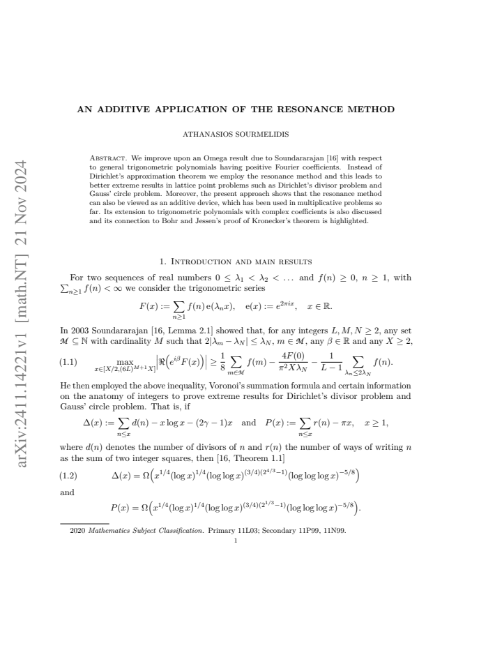 First page