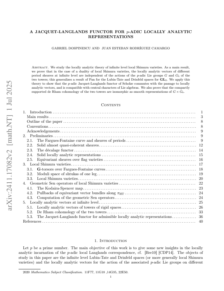 First page