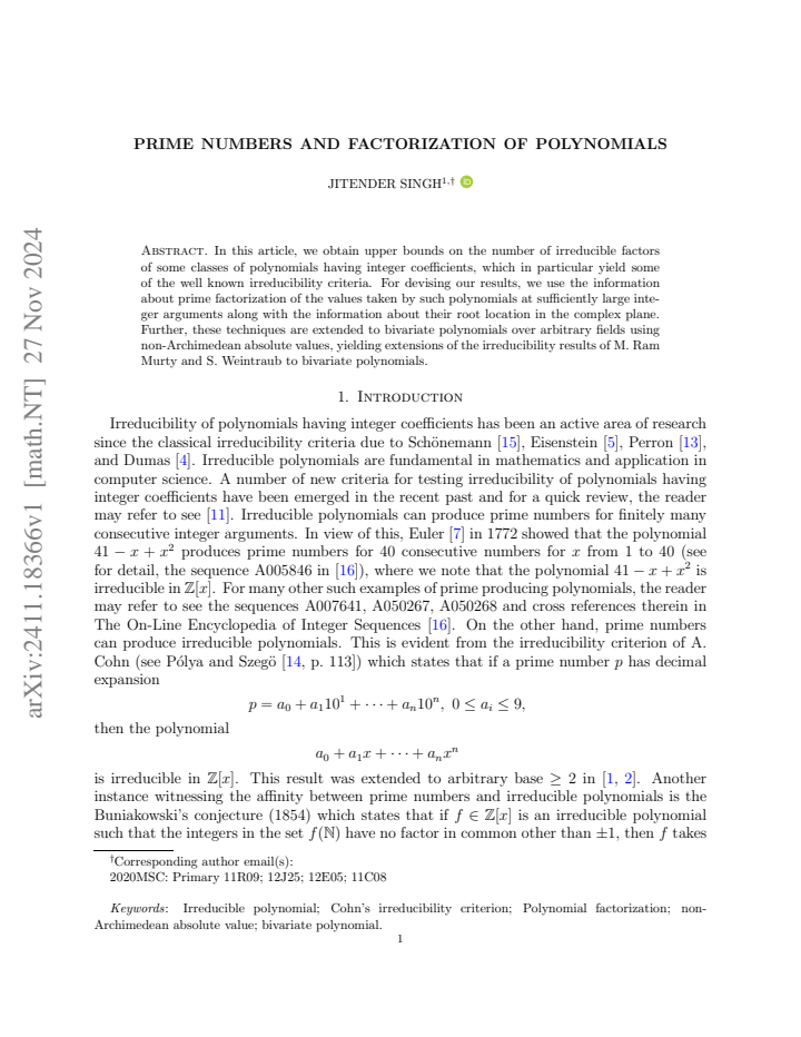 First page