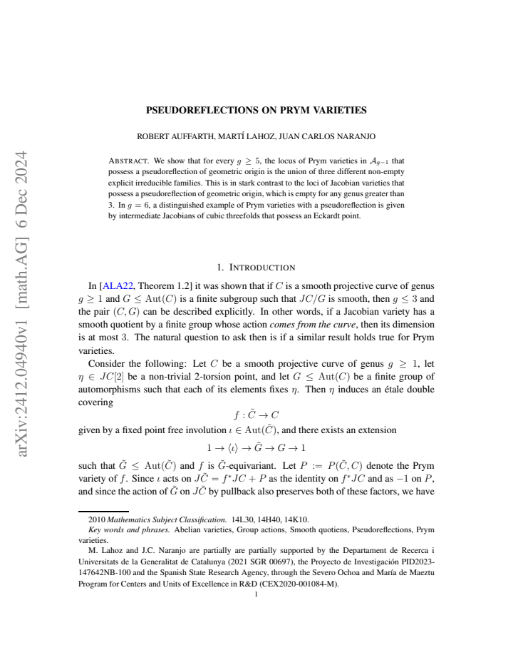 First page