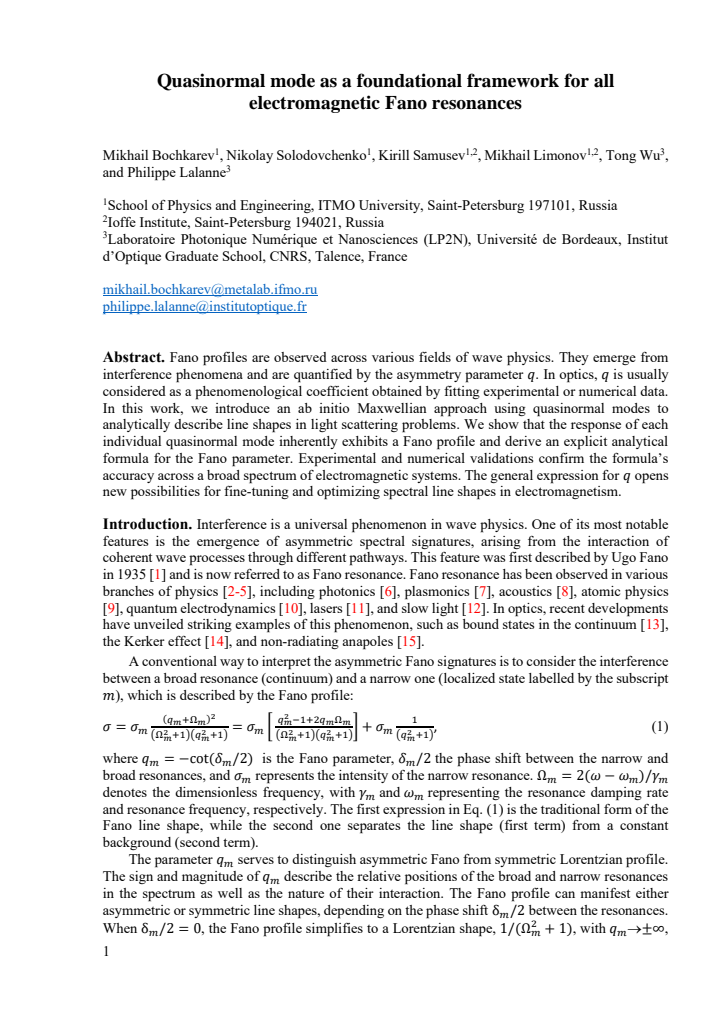 First page